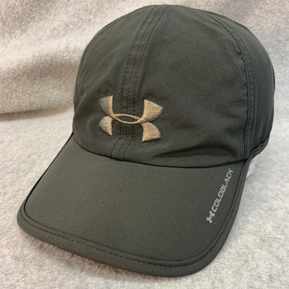 Embroidered Logo Mens Black Under Armour Hat Coldblack Adjustable OSFA